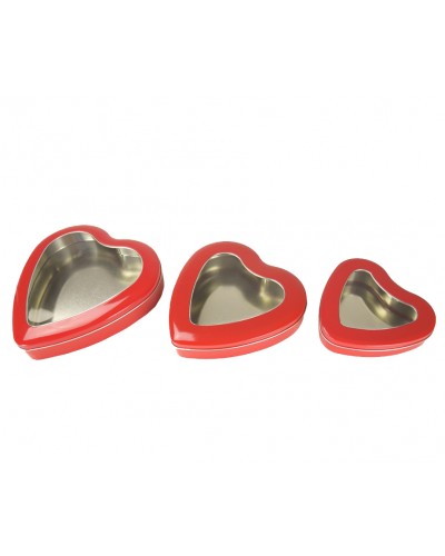 Шкатулка сердце металлическая CEL-159  3 в 1 "матрешка" 25*25 см