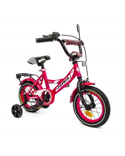 Велосипед детский 2-х колес.12’’ 211205 Like2bike Sky, розовый, рама сталь, со звонком, руч.тор