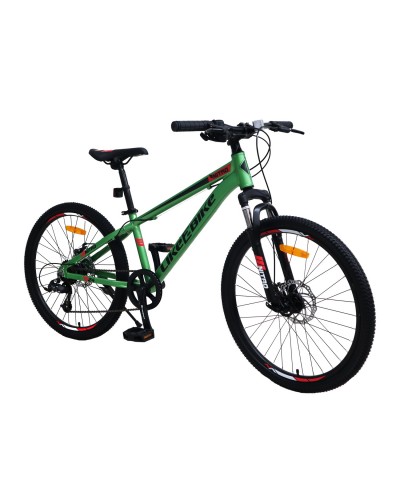 Велосипед подростковый 2-х колёсн. 24" A212408  LIKE2BIKE Nitro,зелёный матовый,рама алюм.12,5"