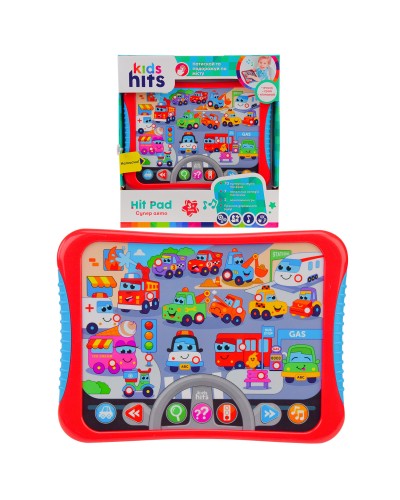 Планшет Kids Hits арт. KH01/008 (48шт)"Супер авто"батар,назви,звуки авто. правила дорожнього руху,гр