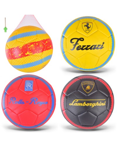 М’яч футбольний FB2229 (30 шт), № 5, TPU, 330 грам, MIX 3 кольори, сітка + голка