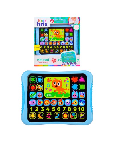 Планшет Kids Hits арт. KH01/002 (48шт)"Перші знання".батар.укр та англ. мови навчання,цифри,кольори,