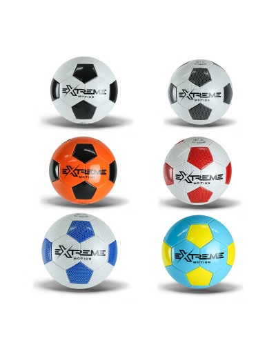 М’яч футбольний  арт. FB1388 (60шт)Extreme Motion №4, PVC, 340 грам, MIX 6 кольорів,сітка+голка