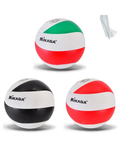 М’яч волейбол арт. VB190204 (60шт) PVC 3 кольори, сітка, метал.голка в компл.
