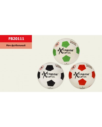 М’яч футбольний арт. FB20111 (50 шт) Extreme motion, №5, гумовий, 380 грам, MIX 3 кольори, доп.: сіт