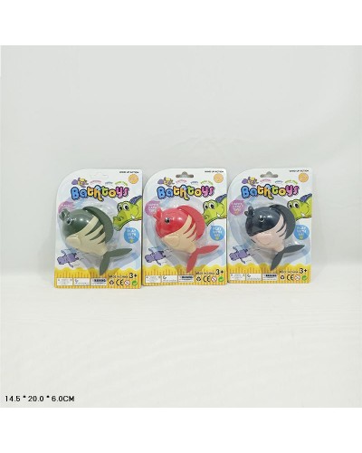 Водоплавні іграшки арт. 563X (288 шт/3) рибка заводна,3 кольори мікс, планшет 14,5*20*6см