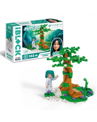 Конструктор Kids hits IBLOCK JUNIOR арт. PL-921-519 (24шт) МАВКА, 102 дет, 1 фігурка, наліпки, татую