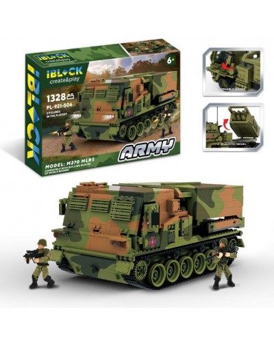 Конструктор IBLOCK  арт. PL-921-506 (6шт)  Армія,M270 MLRS,1328дет.,2фігурки, короб. 63,5*43*9см