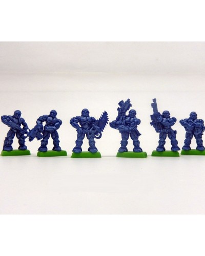 Вергейм Набор Бронепехота "Тяжела роботизированая пехота" без коробки (6 воинов/ цвет синий)